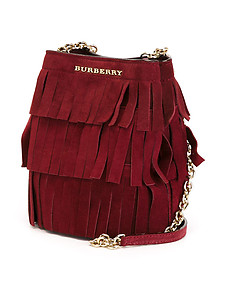 Burberry Fringed Bucket Crossbody Bag