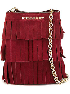Burberry Fringed Bucket Crossbody Bag