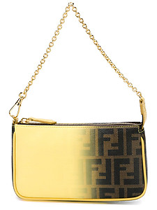 Fendi Degrade Monogram Shoulder Bag Gold