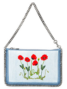 Stella McCartney Falabella floral denim clutch